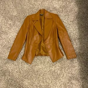Leather blazer